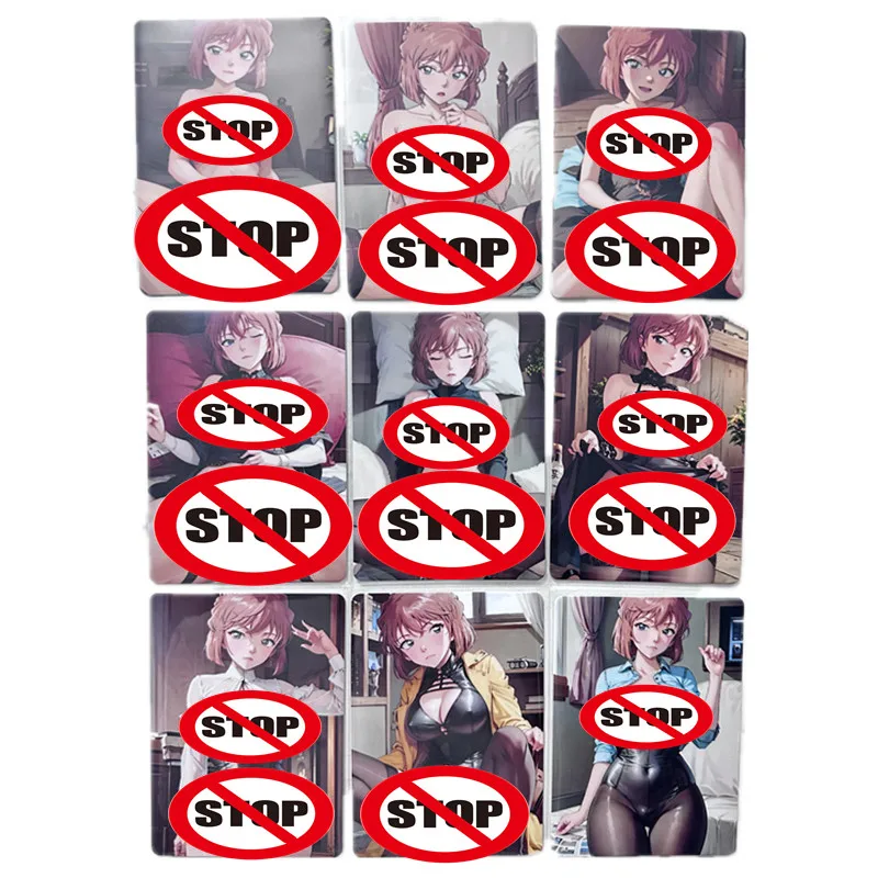 

9 шт./компл. самодельные сексуальные карты персонажи аниме детектив Конан анита Хайли для взрослых 18+ телесные фото подарочные игрушки DIY коллекционные карты
