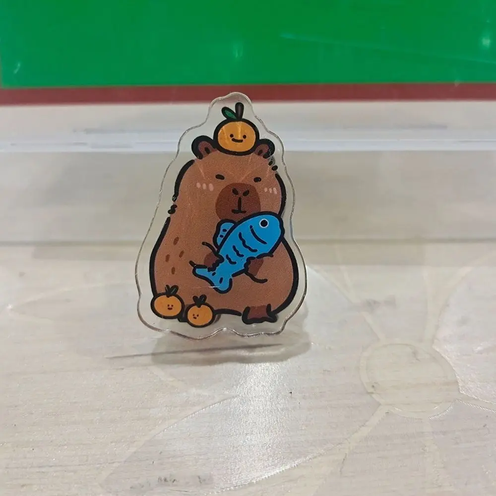 Multifunctional Acrylic PP Capybara Acrylic Clip Stationery Cartoon Photo Binder Clips Capybara Memo Holder
