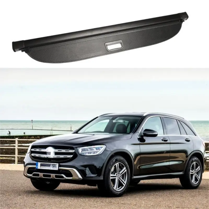 

Black Canvas Rear Trunk Shade Retractable Cargo Cover for Mercedes Benz GLC 2015-2020