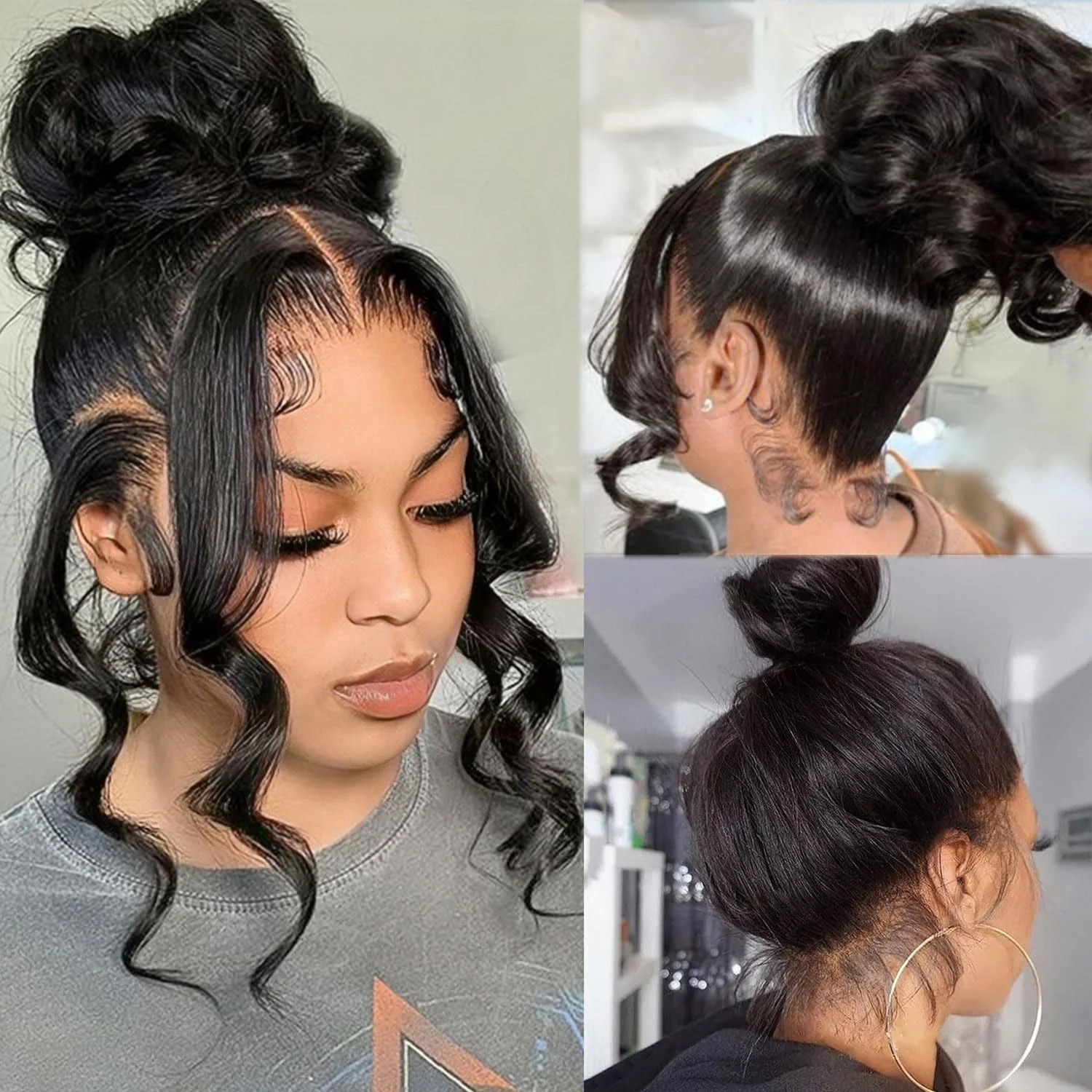 

46 Inch Body Wave 360 Full HD Lace Frontal Wigs 100% Human Hair Pre Plucked Brazilian 220 Density 13x6 Lace Front Human Hair Wig