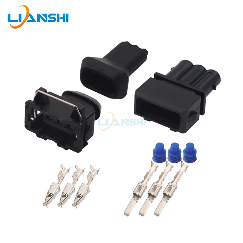 357972763 Car throttle fog lamp 3-hole plug male and female waterproof wiring harness connector DJ7032-3.5-11/21