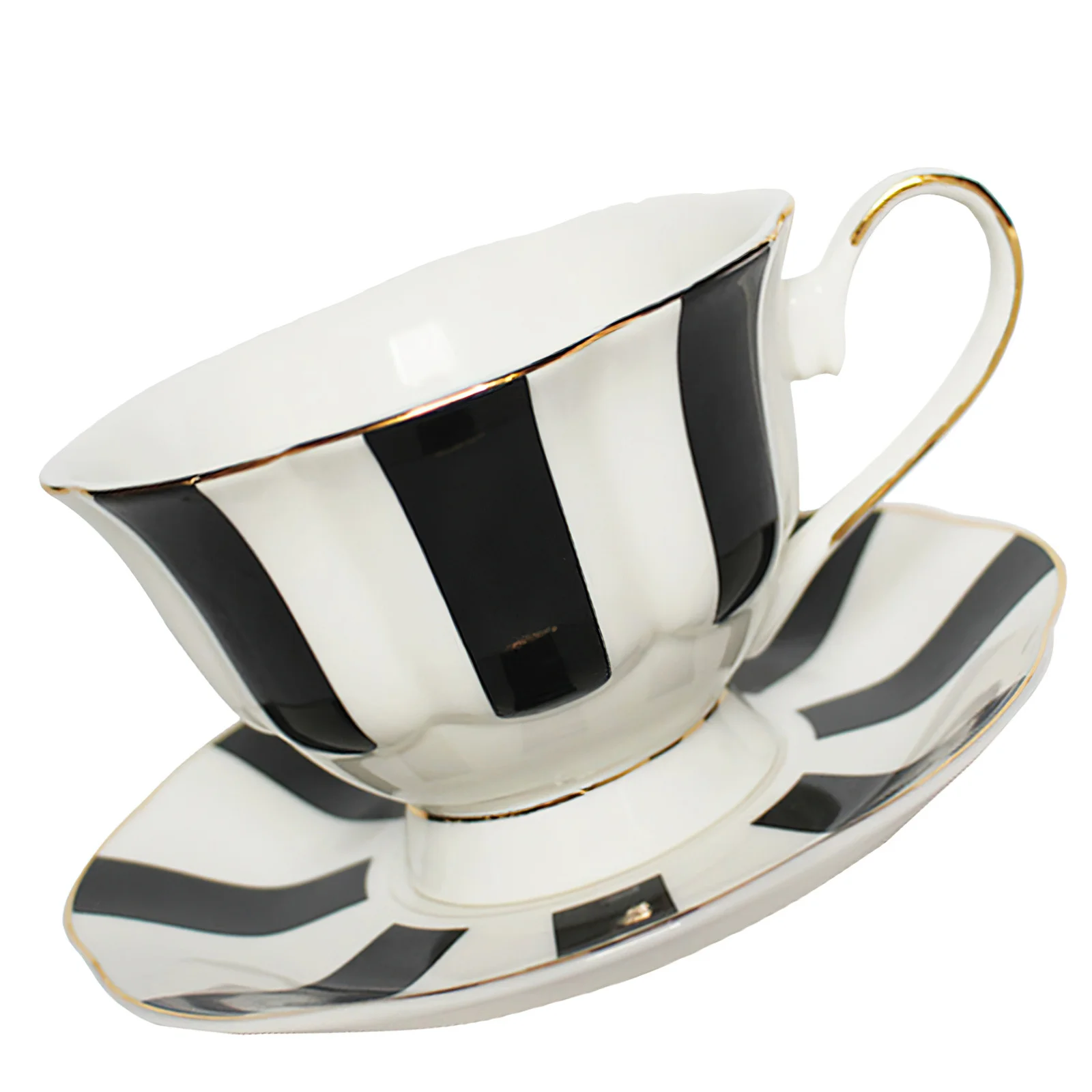 

1Set Polka Dot Coffee Cup Saucer Set Premium Ceramic Mug Large Capacity Smooth Edges for Home Office Cafe Coffee Cup Set