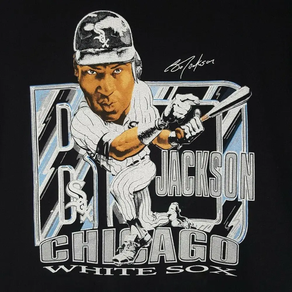 

Мужская хлопковая футболка Bo Jackson, черная футболка размером от S до 5XL