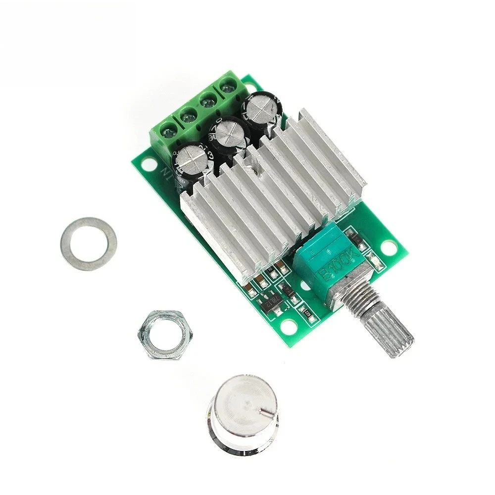 10A PWM ตัวควบคุมความเร็วมอเตอร์ DC 12 V/ตัวควบคุมแบบปรับได้ 24 V สำหรับ LED หรี่ 12-30 V อินพุตปุ่มหมุนควบคุมประสิทธิภาพสูง