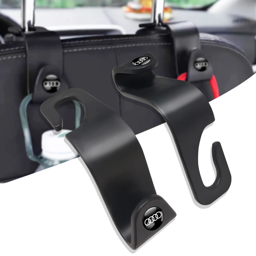 

2/4 шт. автомобильная вешалка для хранения из АБС-пластика на заднем сиденье, держатель-зажимы для Audi Quattro A4 B8 8P A3 A5 A6 C7 A1 A7 A8 Q2 Q3 Q5 Q7 TT Sline RS