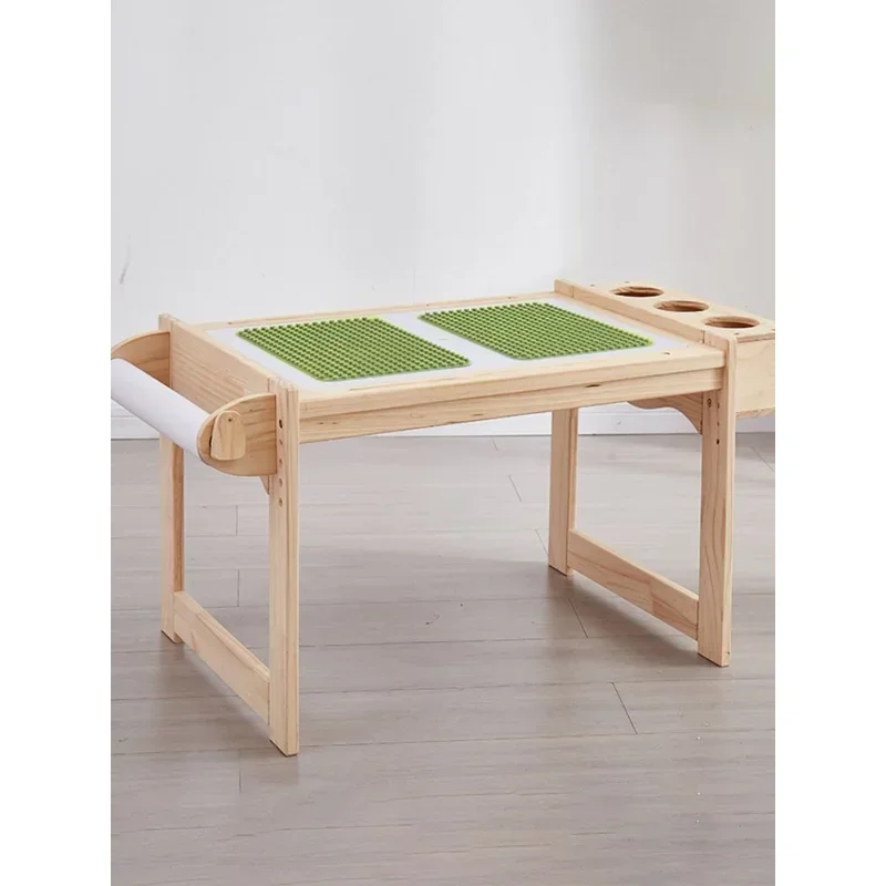 

Детский игровой стол, многофункциональный стол из цельного дерева с арахисом, обучающий блок, детский игрушечный стол, дошкольное образование