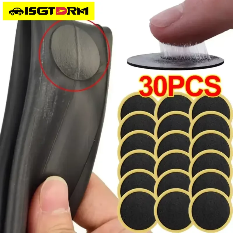 10-30PCS Bicycle Car Glue-free Tire Patches Tool Quick Repairing Tyre Protection Patch Adhesive Quick Drying Bike Accessories