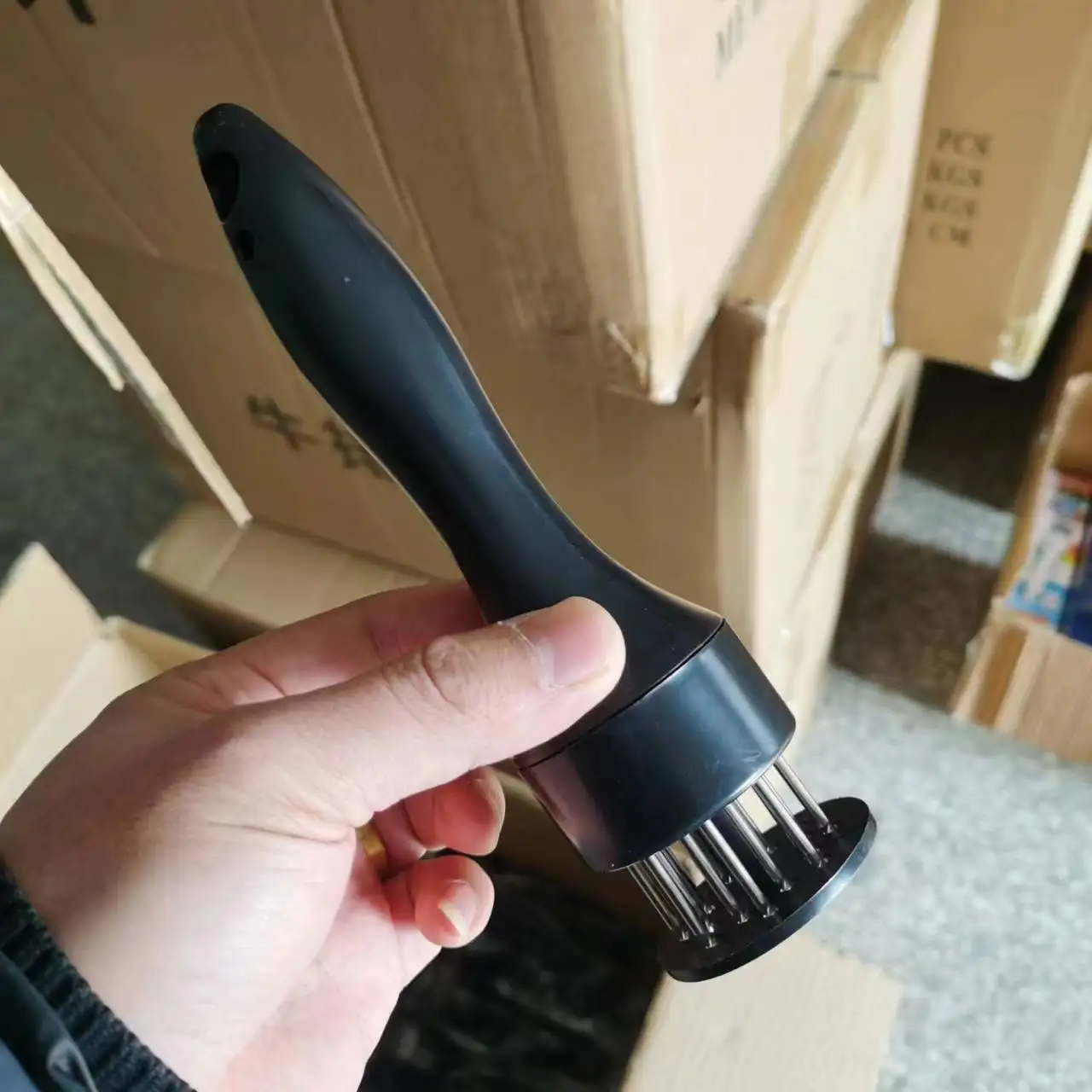 الحديثة الحد الأدنى اللحوم الموقد إبرة PP مقبض دبوس من الفولاذ المقاوم للصدأ لحم الخنزير لحوم البقر شريحة لحم المرض أداة لتسريب النكهة #5