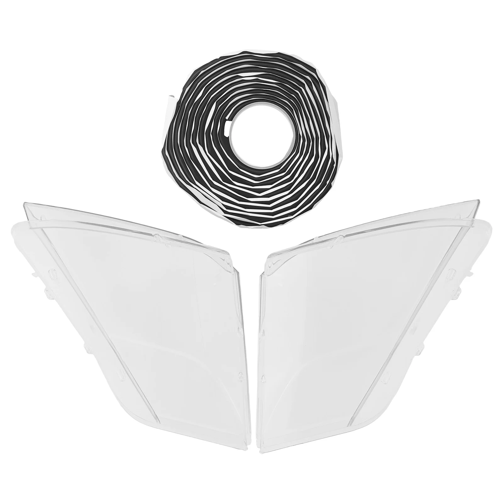 

Transparent Pair Clear Headlight Lens Cover+Glue For Cadillac CTS 2008-2013