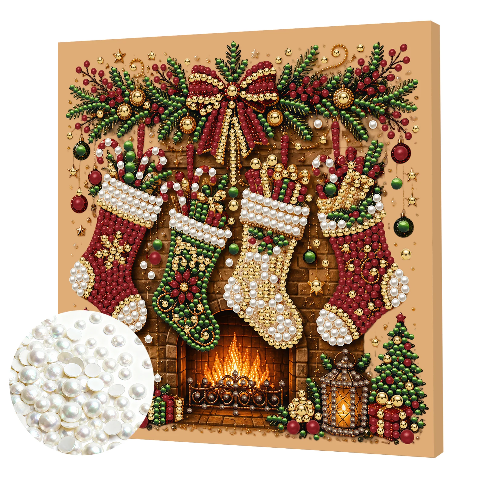 Art Craft Christmas Tree - Christmas 30x30cm DIY Pearl Painting Kit