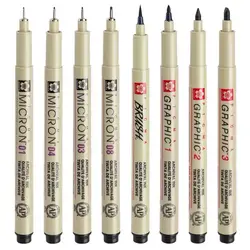 Pigma Micron Pen Neelde Drawing Pen 003 005 01 02 03 04 05 08 1.0 2.0 3.0 Brush Art Markers Designer Drawing Sketch Pen Suppli