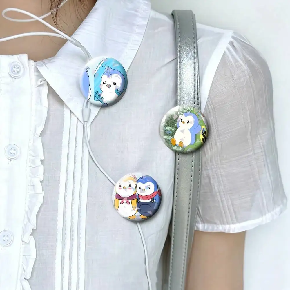 Cute Pudgy Penguin 25mm 32mm 44mm 58mm 75mm Brooches Badges Pins for Accessories Gift
