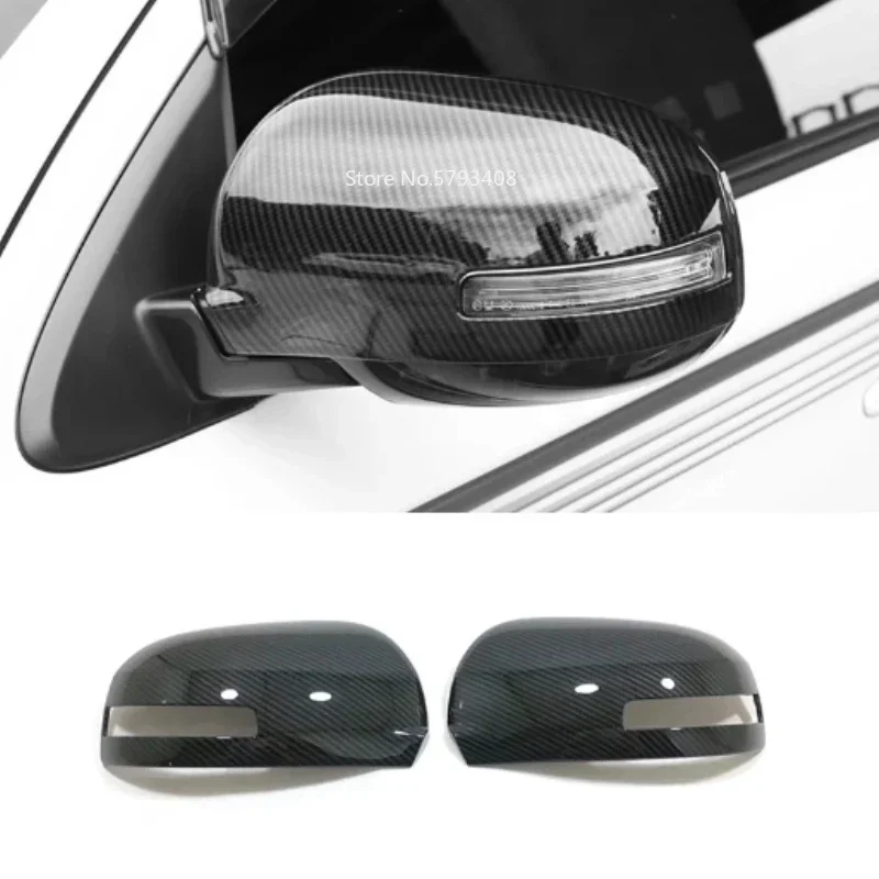 For Mitsubishi Outlander 3 2013-2021 ABS Carbon Fiber door handle bowl Rear View Rearview Side Mirror Taillight eyebrow Cover