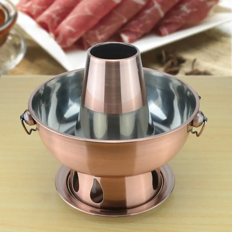 1.8 Liters High Quality Stainless Steel Charcoal Hotpot,Hot Pot, Chinese Fondue Outdoor cookware