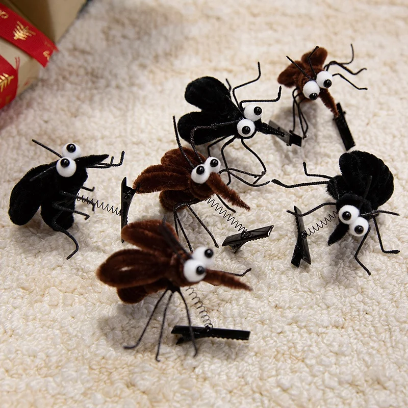 1 Stück simuliert ‌ Mückenspule ‌ Haarspange Plüschtiere Weiche gefüllte Insecta-Puppe ‌ Mückenspule Plüsch ‌ Haarspange – Detail 10