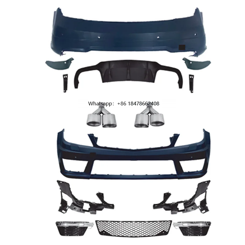 

New Lavasa Lima C-Class W204 11-14 Bumper Upgrade Modification Kit Model SJC Screw-On Installation Park Assist