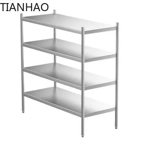 4-Tier Flat Shelf Rack for Maida Chef Upgrade Version Heavy Duty Storage Organizer for Kitchen Pantry Garage Office Utility