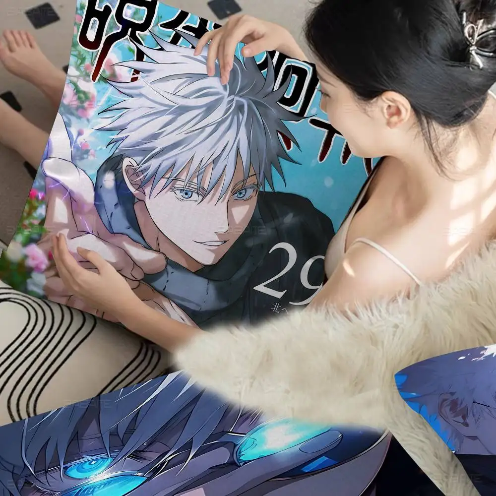 S-Satoru G-Gojo J-Jujutsu K-Kaisen White Paper Pillowcases Home Bedding Decorative Pillow Cover Wedding Super Soft Pillow Case
