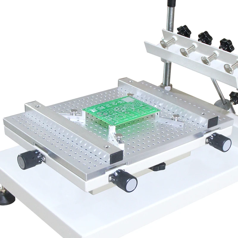 High Precision Screen Printing Table Manual Small Hand Solder Paste Printer for SMT Stencil Red Glue PCB view 5