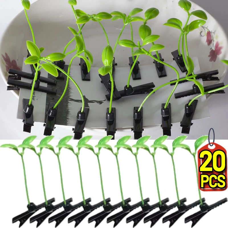 5/10/20 قطعة مشبك شعر العشب الصغير مضحك نبات الفول دبابيس الشعر الكورية إكسسوارات الشعر دبوس الشعر لطيف للأطفال النساء الفتيات أغطية الرأس