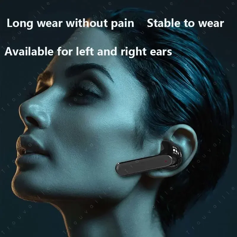 Collar Earphones Bluetooth 5.1 Wireless Headset Business Headset With Mic Sports Ear Hook Lotus One Ear Handsfree