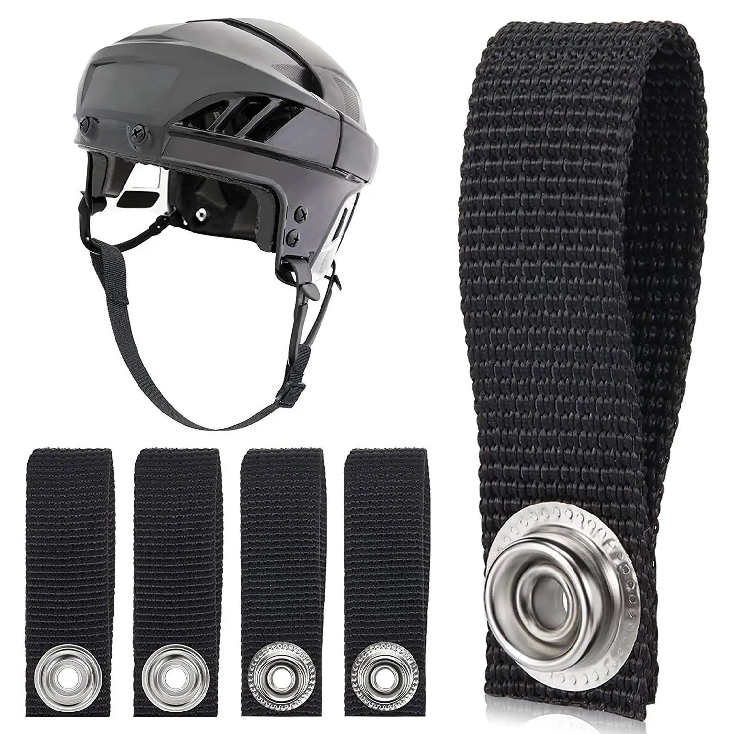 Hot Hockey Helmet Chin Strap Detachable Helmet Loops Hockey Chin Strap Helmet Strap with Single Snap Hockey Helmet Accessory