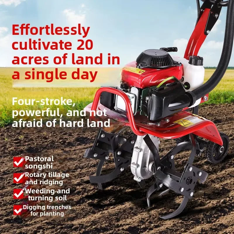 Easily transform gardens: multifunctional rotary cultivators for weeding, tilling, and planting small to medium plots