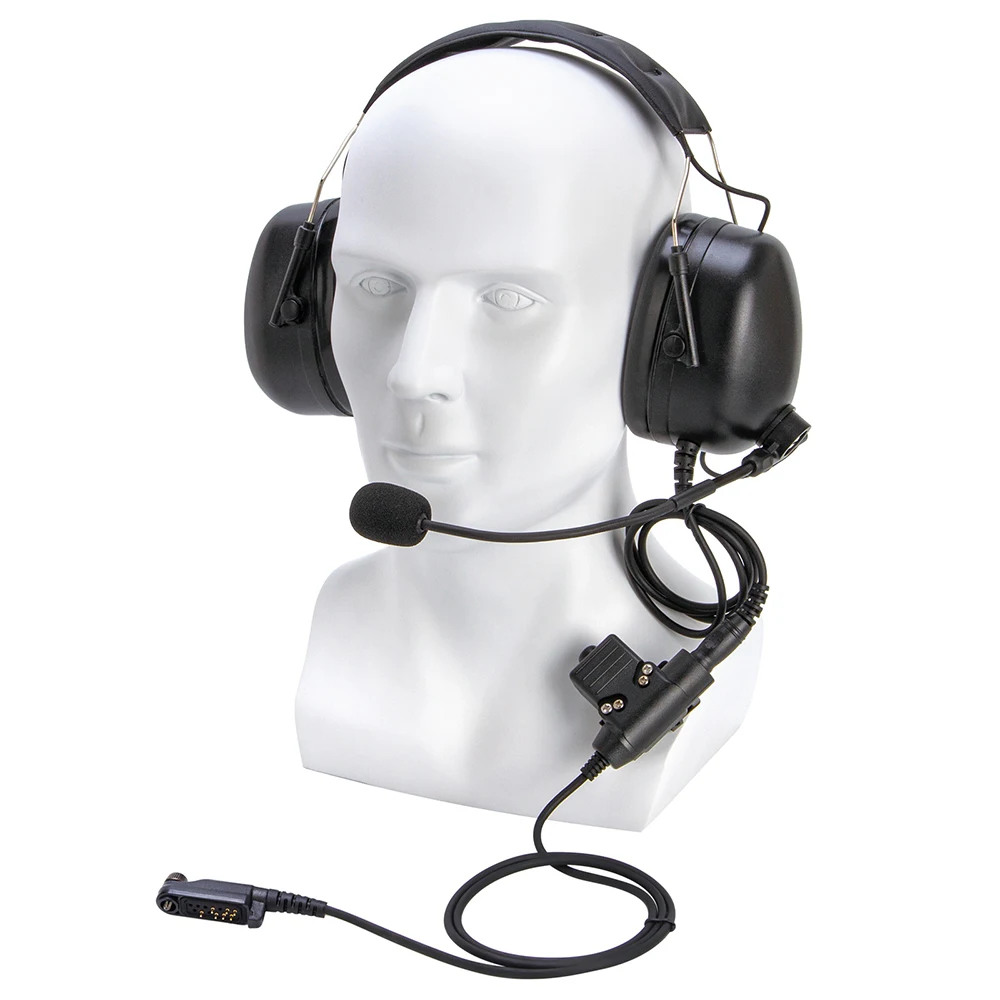 U94 PTT+Universal Aviation Headset Pilot Headphone for HYT Hytera PD680 X1P PD660 PD600 HYTERA AR 685