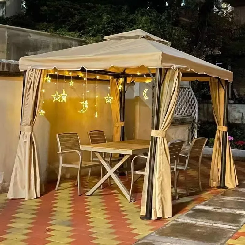 Outdoor parasol shed, stall, rain and sun protection tent pavilion