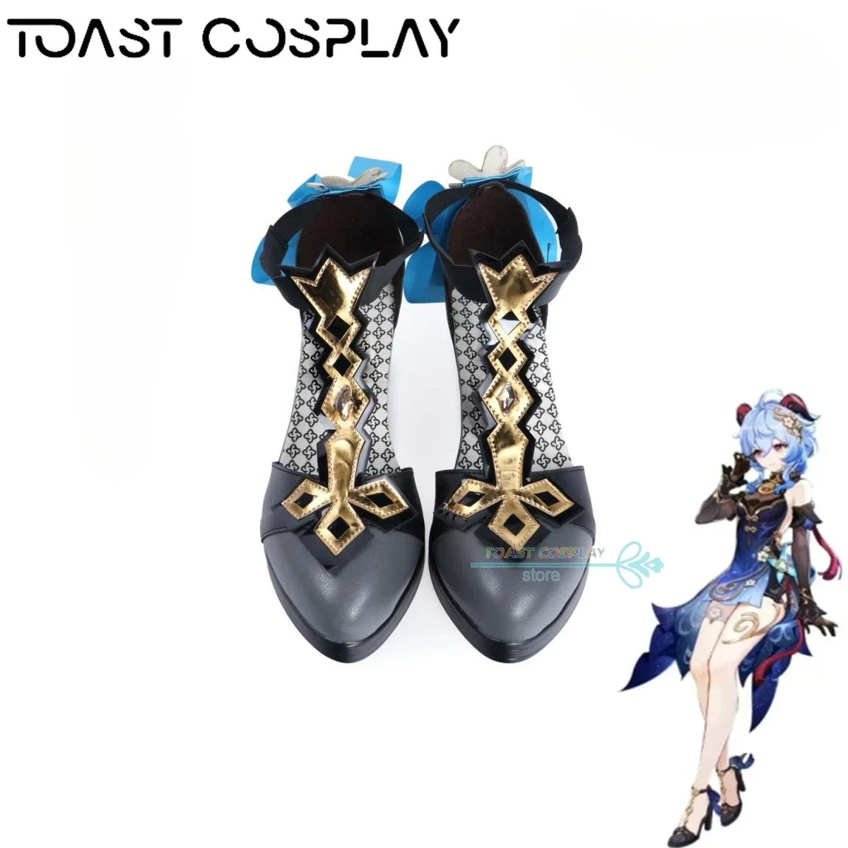 Ganyu GenshinImpact Cosplay Shoes Anime Game Cos Boots Comic Ganyu Cosplay Costume Prop Shoes for Con Halloween Party