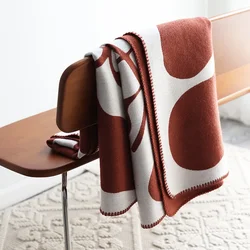 1pcs Jacquard Imitation Cashmere Blanket 130×180CM Casual Sofa Cover Blanket Nordic Medieval Style Blanket