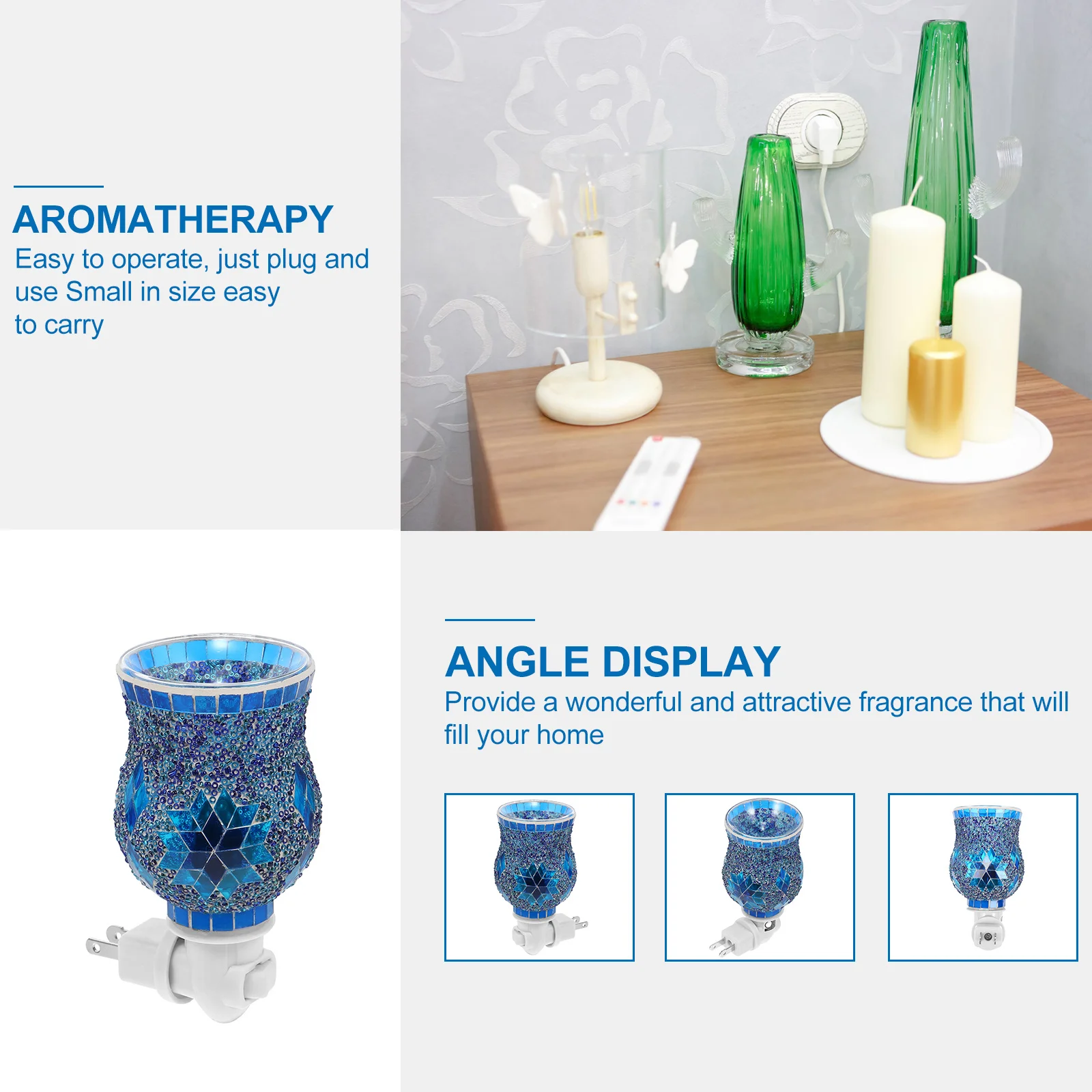 Aroma Essential Oil Lamp Plug-in Night Plug Fragrance Burner Home Decor Spa Yoga Room Table Coffee Table Gift