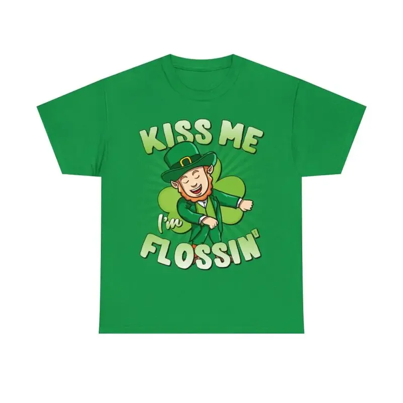 Kiss Me I'M Flossin' Floss St Patricks Day T Shirt