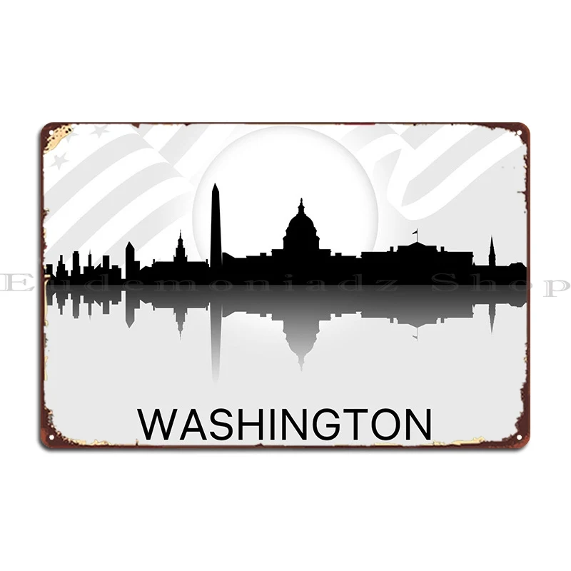 Washington USA Metal Plaque Garage Garage Bar Create Wall Mural Tin Sign Poster