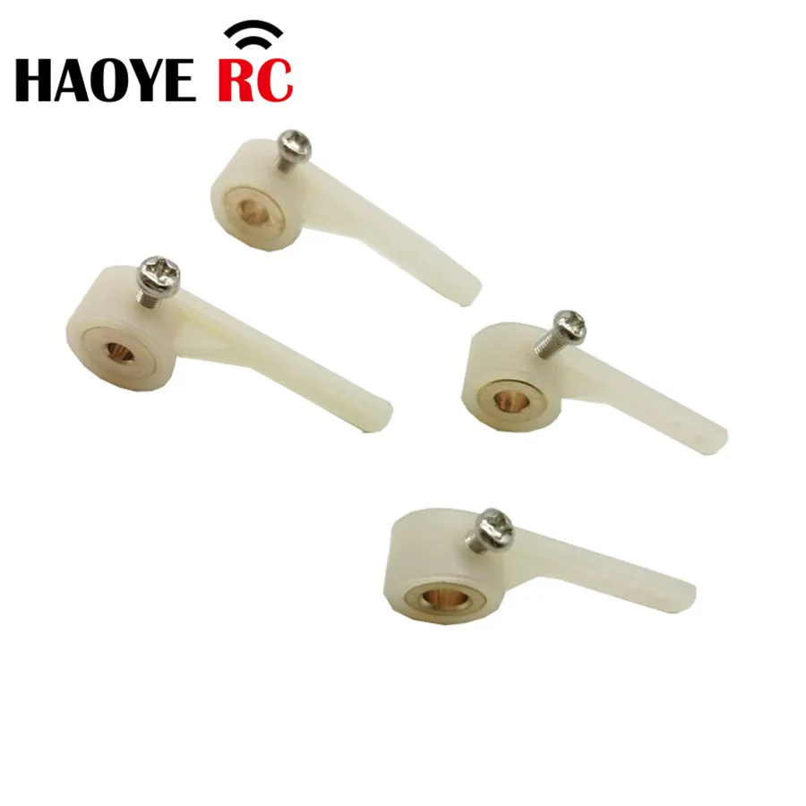 Haoye 5 Pcs Steering Single Arms 1/2 Arm 3 hole With Screw For RC Airplanes Parts Electric  Foam Model Replacement Accessories