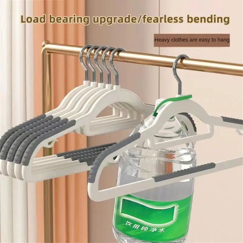 Space-Saving Non-Slip Clothes Hangers Durable Plastic With Rubber Dormitory Bedroom Special Storage Clothes Hanging 옷걸이 행거 바지걸이