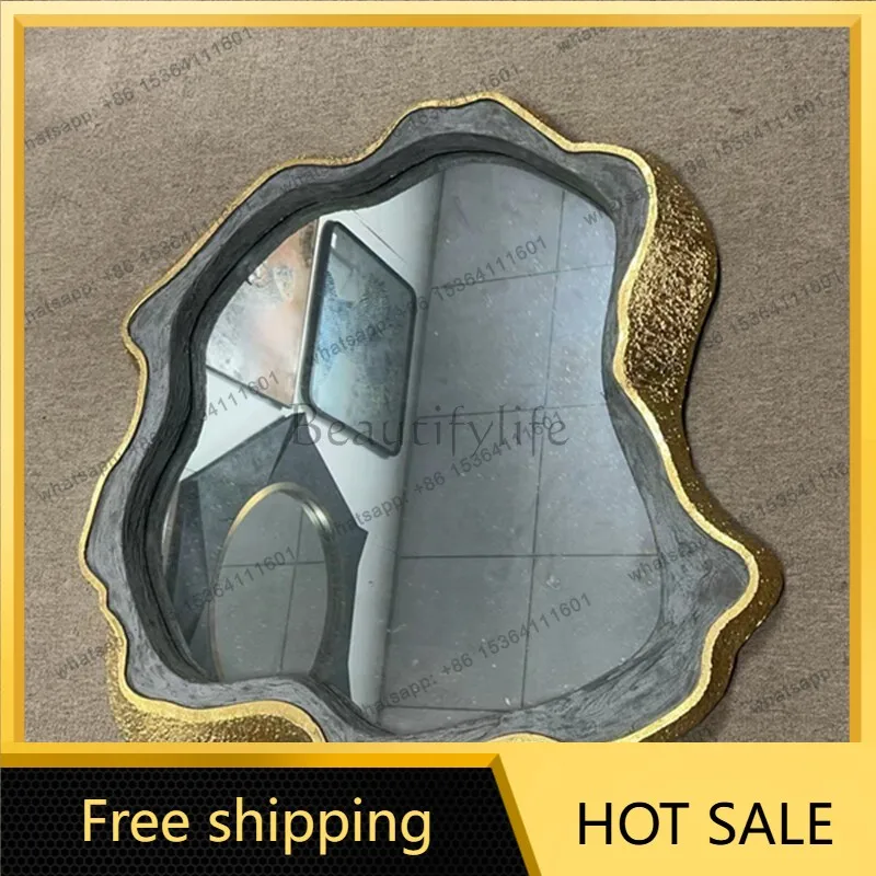 zj.mini makeup dressing glass mirror flip toilet European mirror