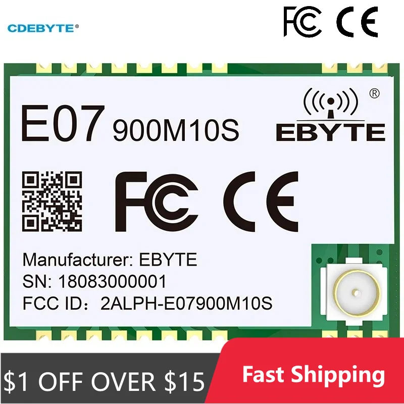 Image of CC1101 Wireless RF-Modul 868 MHz 915 MHz große Reichweite 1,5 km SMD-Paket E07-900M10S SPI Wireless-Modul