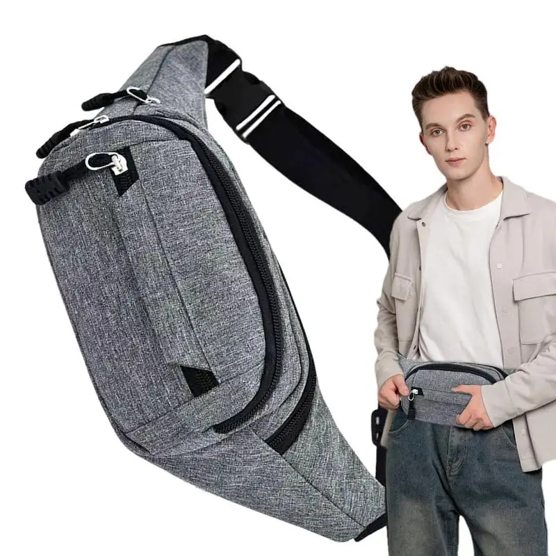 Hiking Waist Bag Waist Running Belt Bag For Hiking Large Capacity Waist Pack Phone Holder For Hiking Running Dog Walking