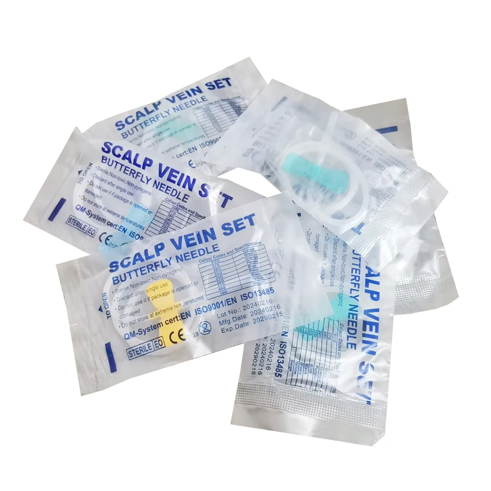 100 Stück Einweg-Blutsammelnadeln mit Schmetterlingsmotiv, Doppelflügel-Blutsammelnadel, Haustierpflegezimmer, Katze, Hunde, Tier