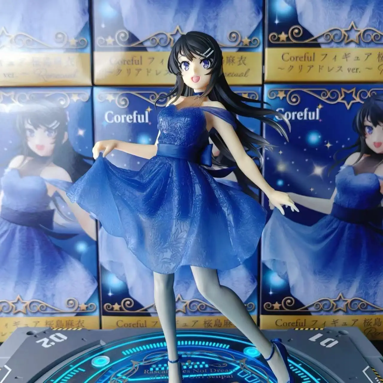 

Anime Figure Poseable Doll Model Toy Gift Sakurajima Mai Crystal Dress Blue Bunny Girl Dream New Color Ver