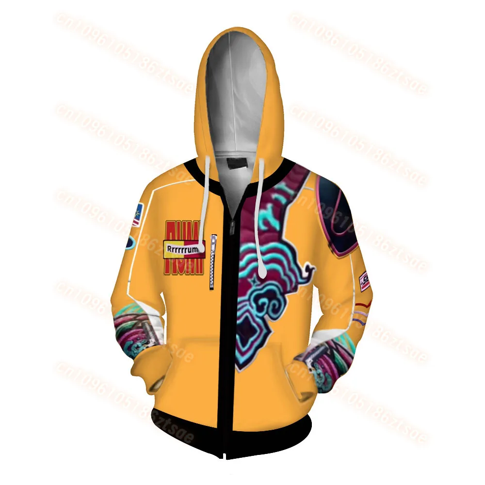

KPop Cosplay Hoodie Rumi 3D Hooded Polyester Spring Autumn Halloween Rumi Jacket Thin Party Demon Hunters Costume School Uniform