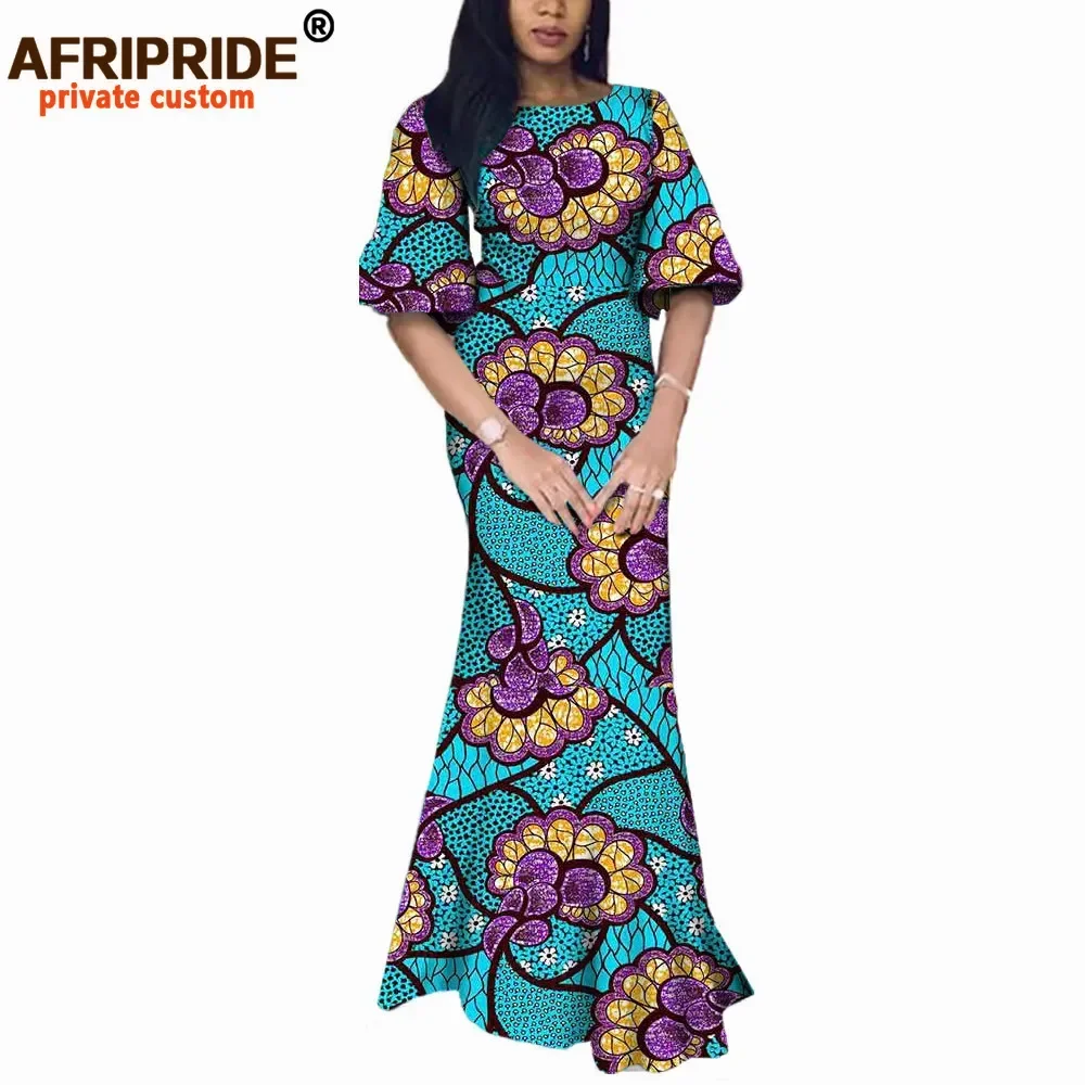 African Dresses for Women Dress Plus Size Vintage Maxi Dress Ankara Print Dashiki Clothing Autumn Dress AFRIPRIDE A722582