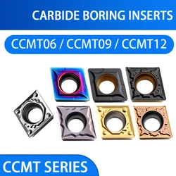 10 PCS Carbide turning insert CCMT060204 CCMT09 CCMT12 for processing stainless steel steel parts cast iron CNC lathe tools