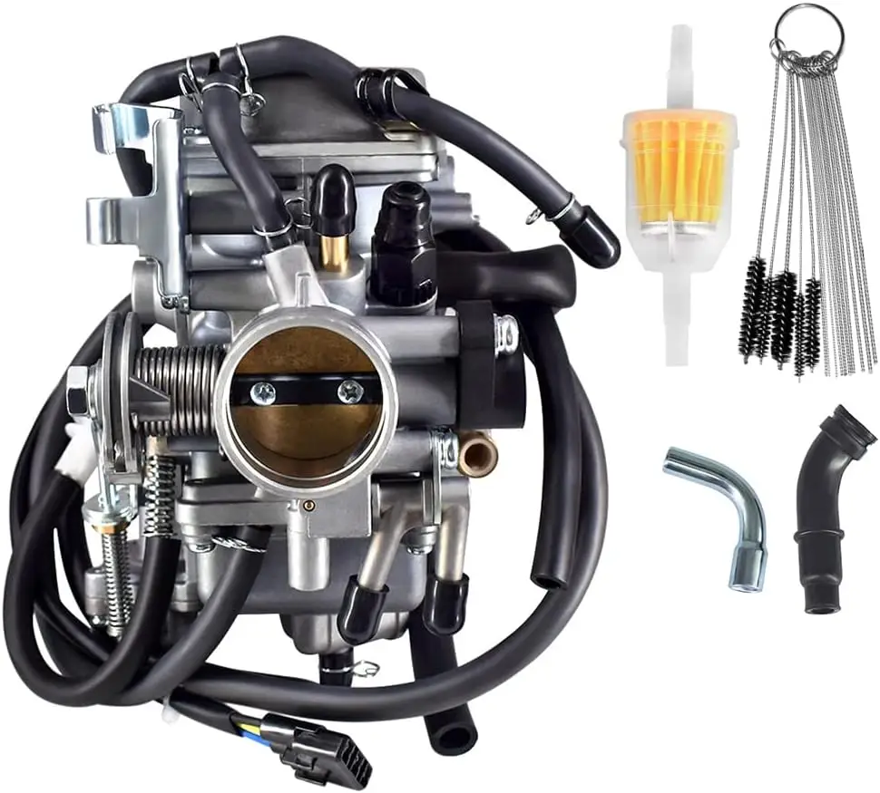 Carburador GY6 de 150cc para Motores GY6 de 4 Tiempos de 125cc y 150cc, con Estrangulador Eléctrico, para Motocicleta, Scooter, Ciclomotor, ATV, Go Kart, Pieza de Repuesto, Carburador de 24mm, QMJ