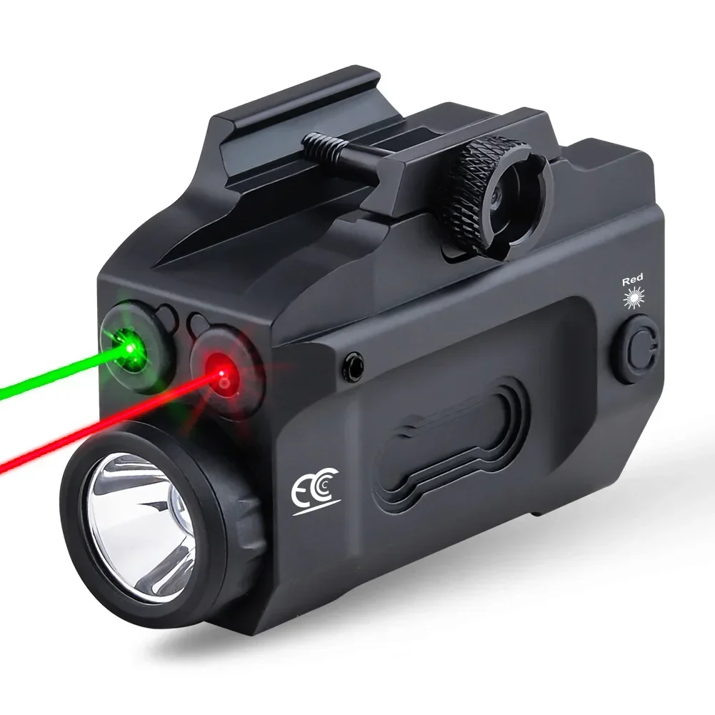 Red Green Dual Laser Three in One Outdoor Hunting Patrol Survey Hanging LED Aluminum Alloy Tactical Flashlight MGL-037