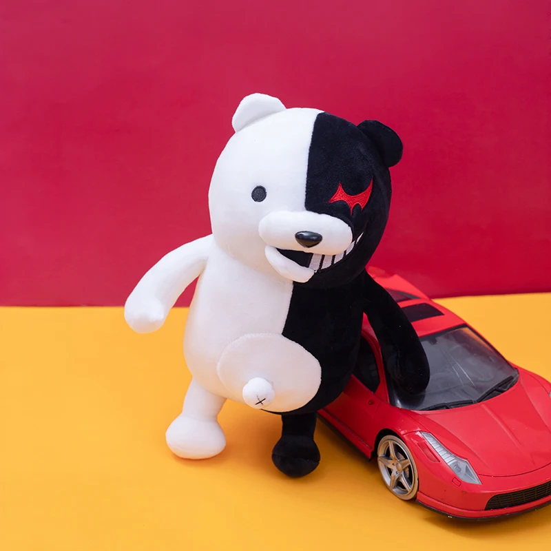 

Dangan Ronpa Super Danganronpa 2 Monokuma Black & White Bear Cosplay Plush Soft Stuffed Dolls Christmas Toy Birthday Gift