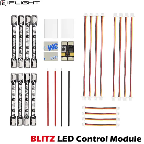 FPV 드론 부품용 소형 LED 스트립 세트가 포함된 iFlight BLITZ LED 제어 모듈
