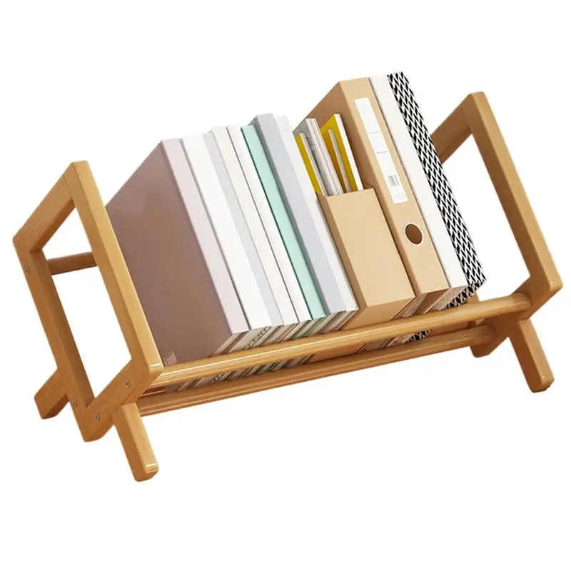 

Dorm Desk Bookshelf Decorative Shelf Desk Desktop Book Holder Organizer Tabletop Book Storage Rack Tilting Bookcase For Books