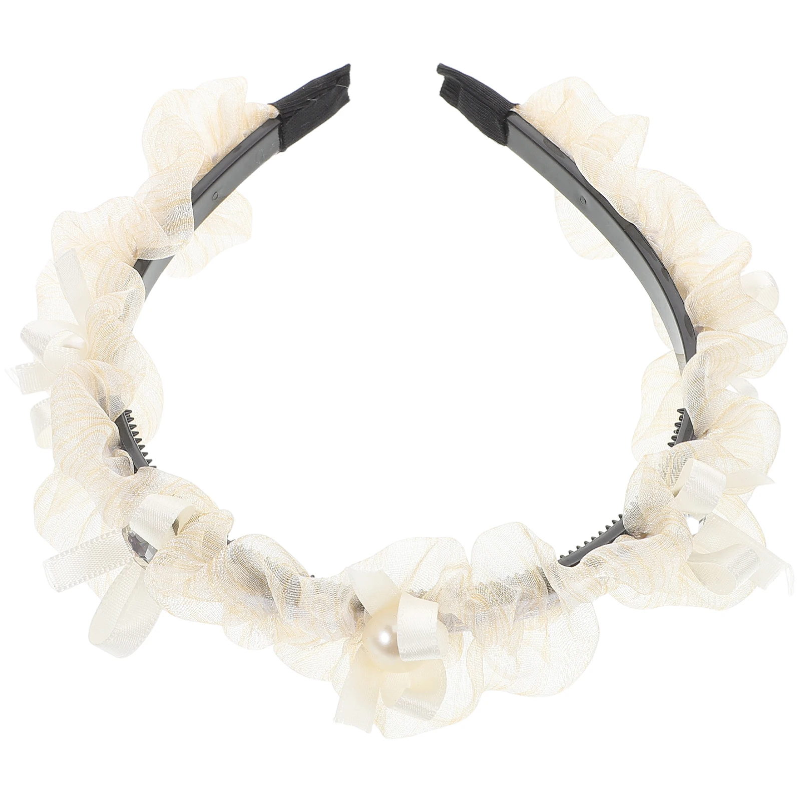 

Rhinestone Hairband Fabric Diamond-inlaid Headband Anti-slip Crystal Hairbands Bridal Wedding Party Accessories